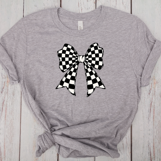 Checkered Bow -DTF Transfer Print