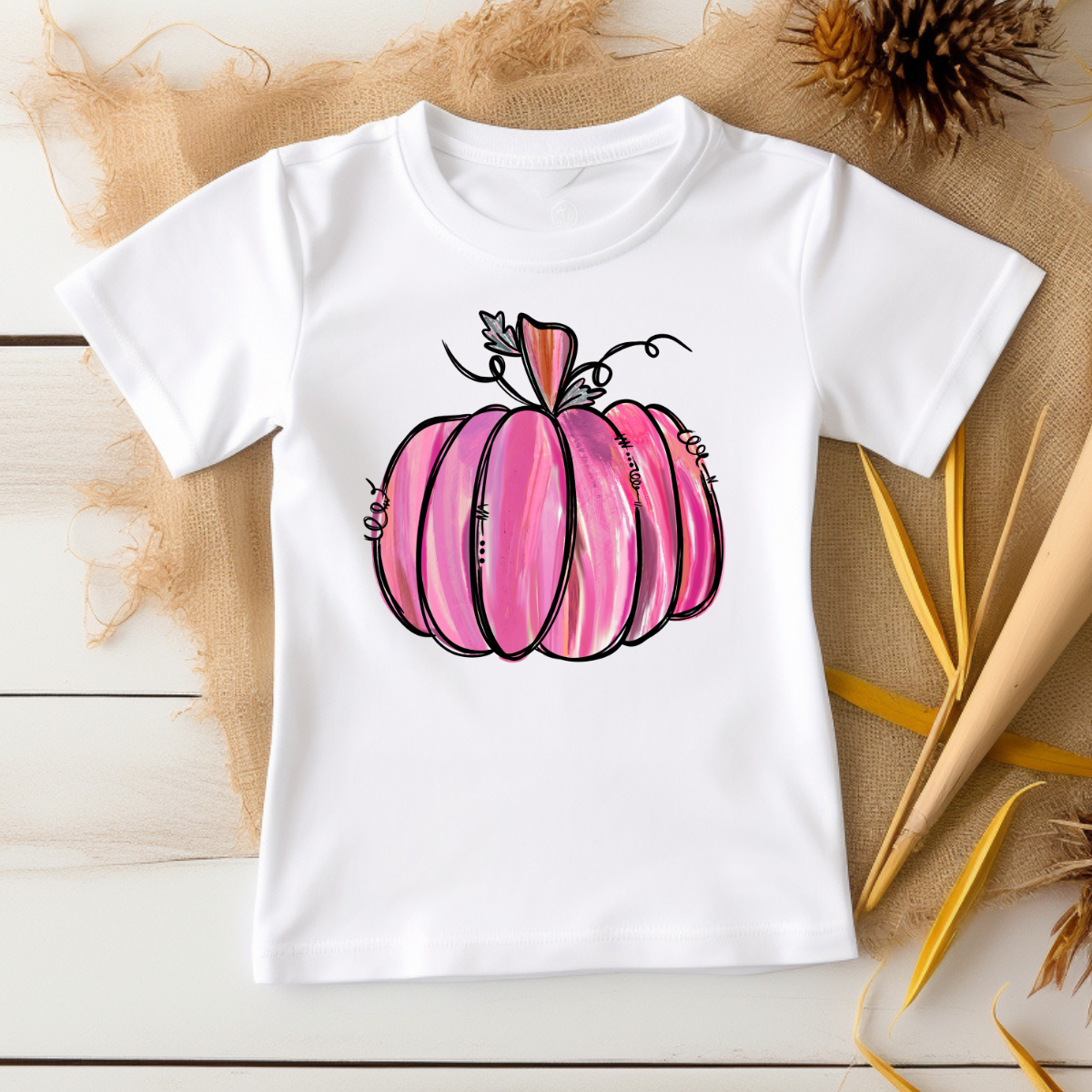 Pink Pumpkins-DTF Transfer Print