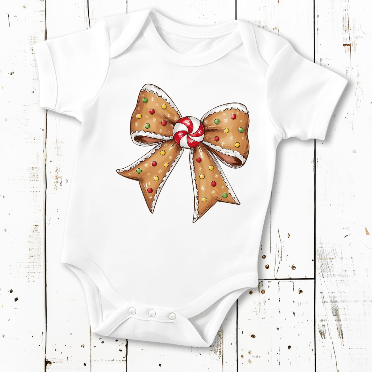 Gingerbread Bow -DTF Transfer Print