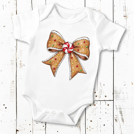 Gingerbread Bow -DTF Transfer Print