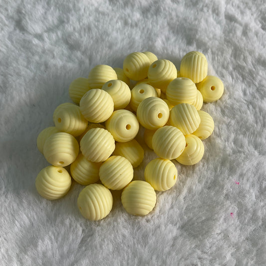 Buttercup Honeycomb 15mm Silicone Bead