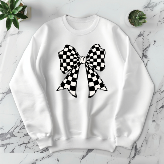 Checkered Bow -DTF Transfer Print