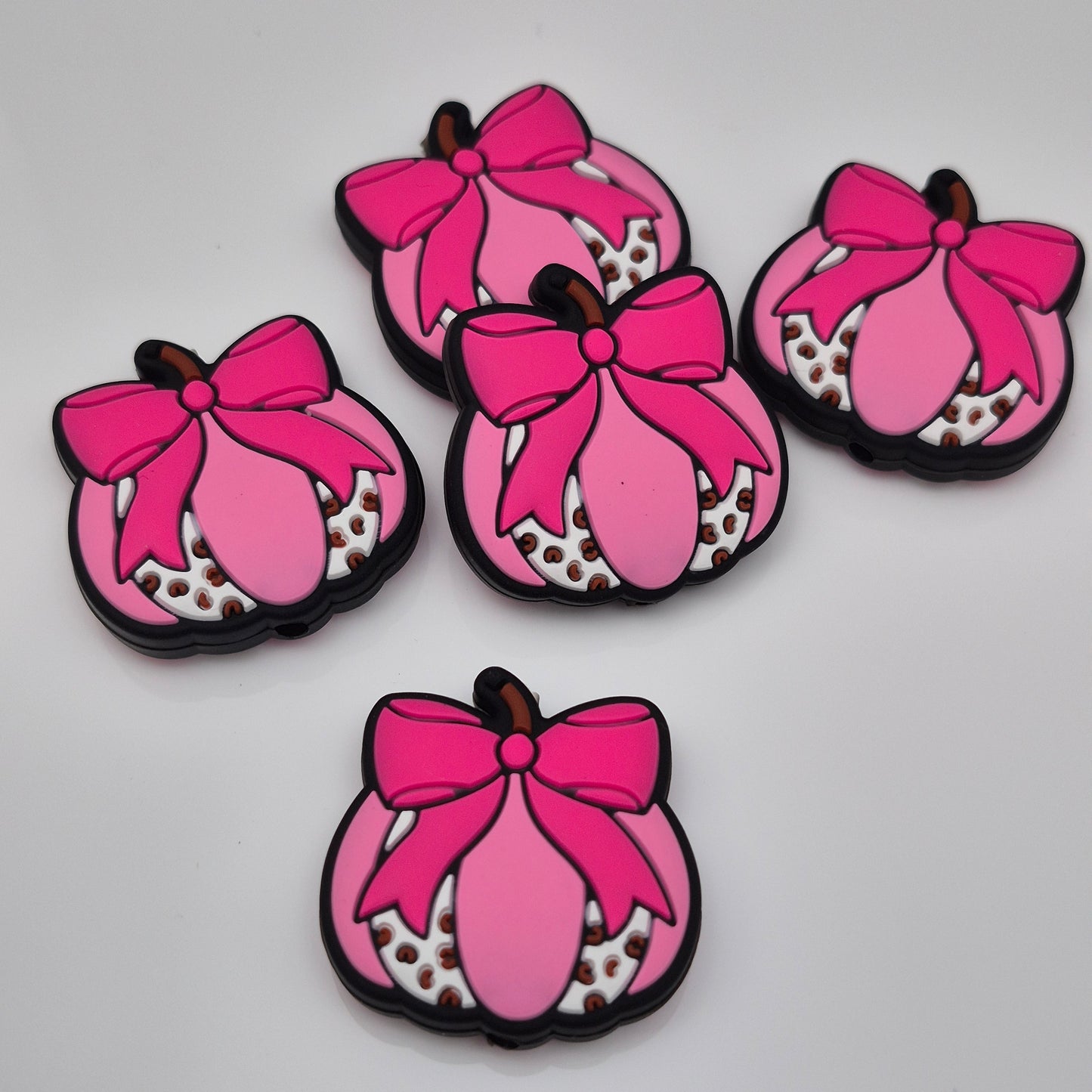 Pumpkin with Bow and Animal Print - Focal