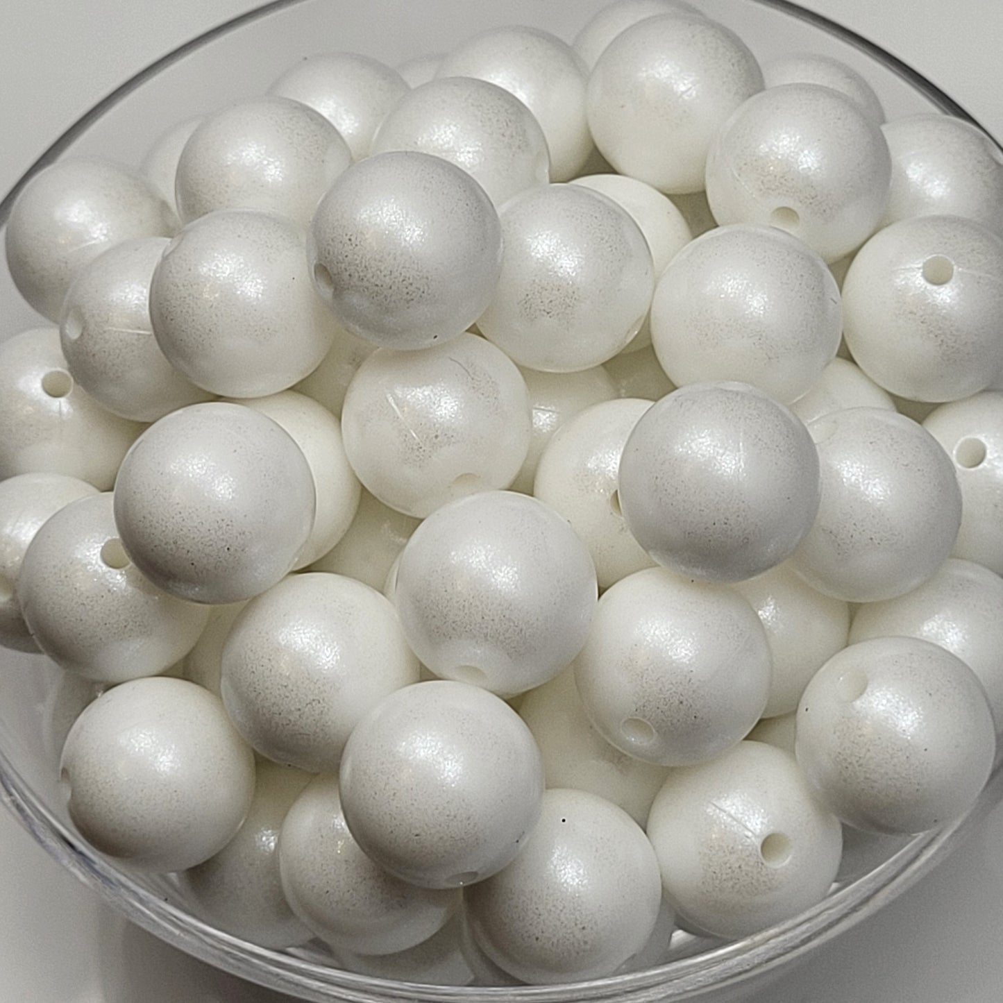 Seashell Opal Glimmer 15mm Silicone Beads