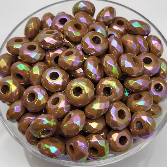 Brown Opal - Acrylic Faceted Abacus