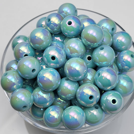 Sweet Cotton Candy Opal 15mm Solid ACRYLIC Beads