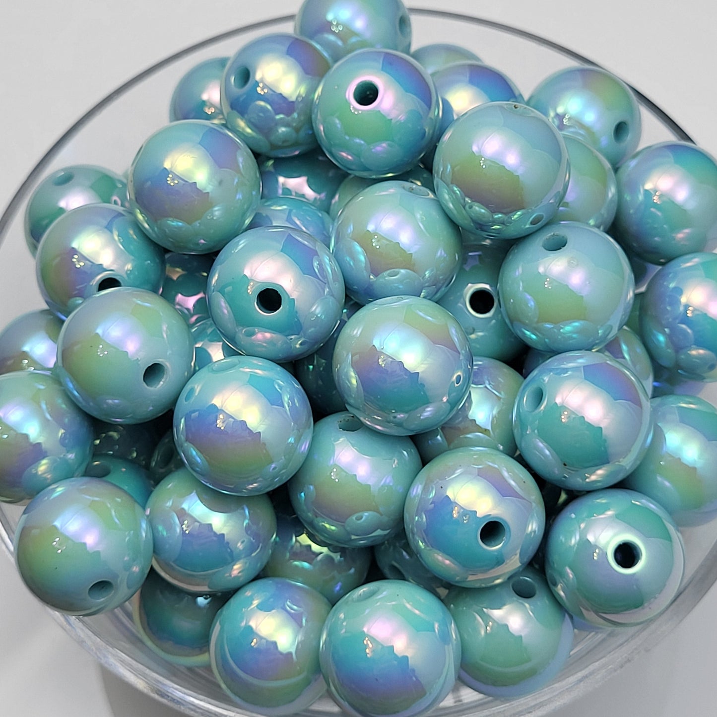Sweet Cotton Candy Opal 15mm Solid ACRYLIC Beads