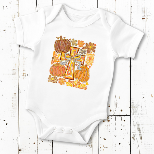 Fall Cross with Bow -DTF Transfer Print