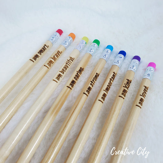 Inspirational Affirmation Pencils - Set of 8