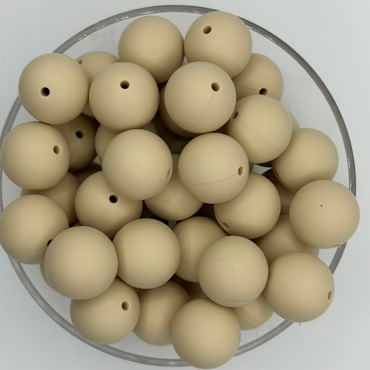 Navajo White 19mm Solid Silicone Bead
