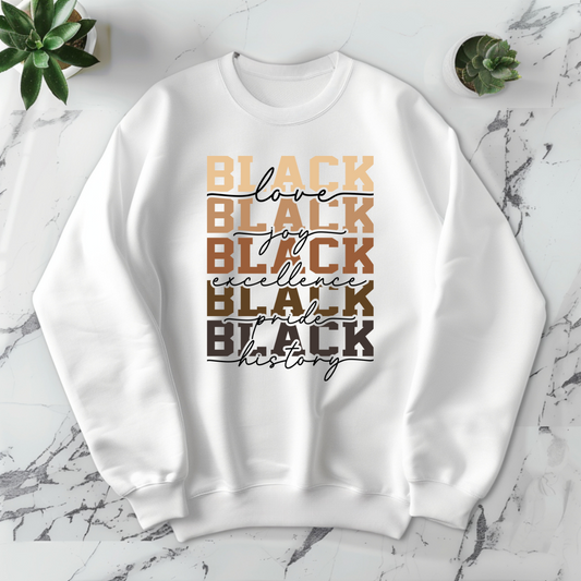 Black Love Joy Excellence Pride History - DTF Transfer Print