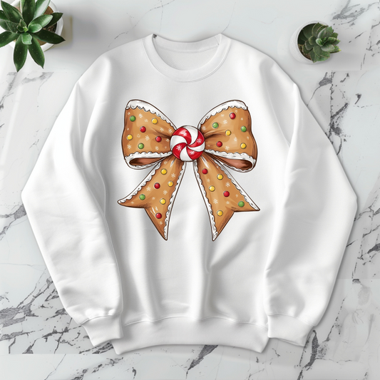 Gingerbread Bow -DTF Transfer Print