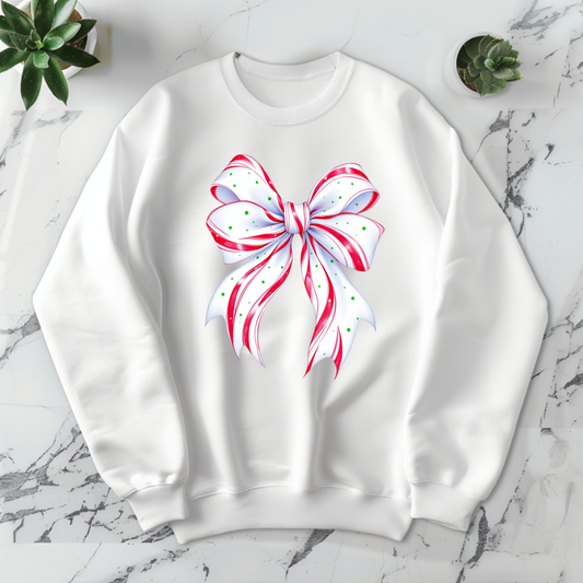 Peppermint Bow -DTF Transfer Print