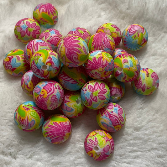 Tropical Breeze 15mm Silicone Bead