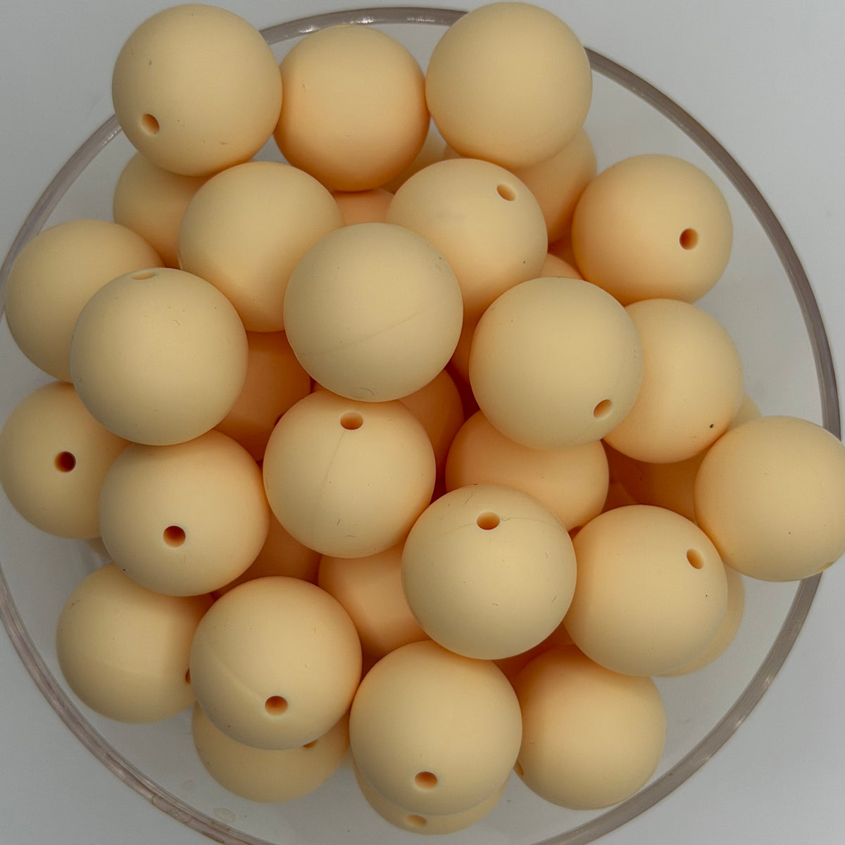 Vanilla 19mm Solid Silicone Bead