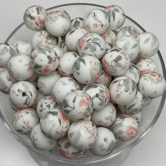 Vintage Tea Cup 15mm Silicone Bead