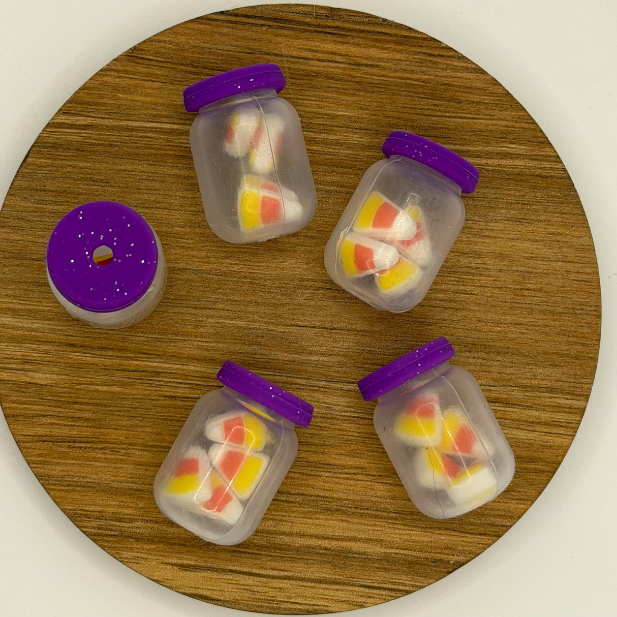 Candy Corn Jar - 3d Focal Specialty Bead