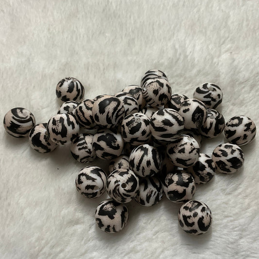 Wild Cat 15mm Silicone Bead