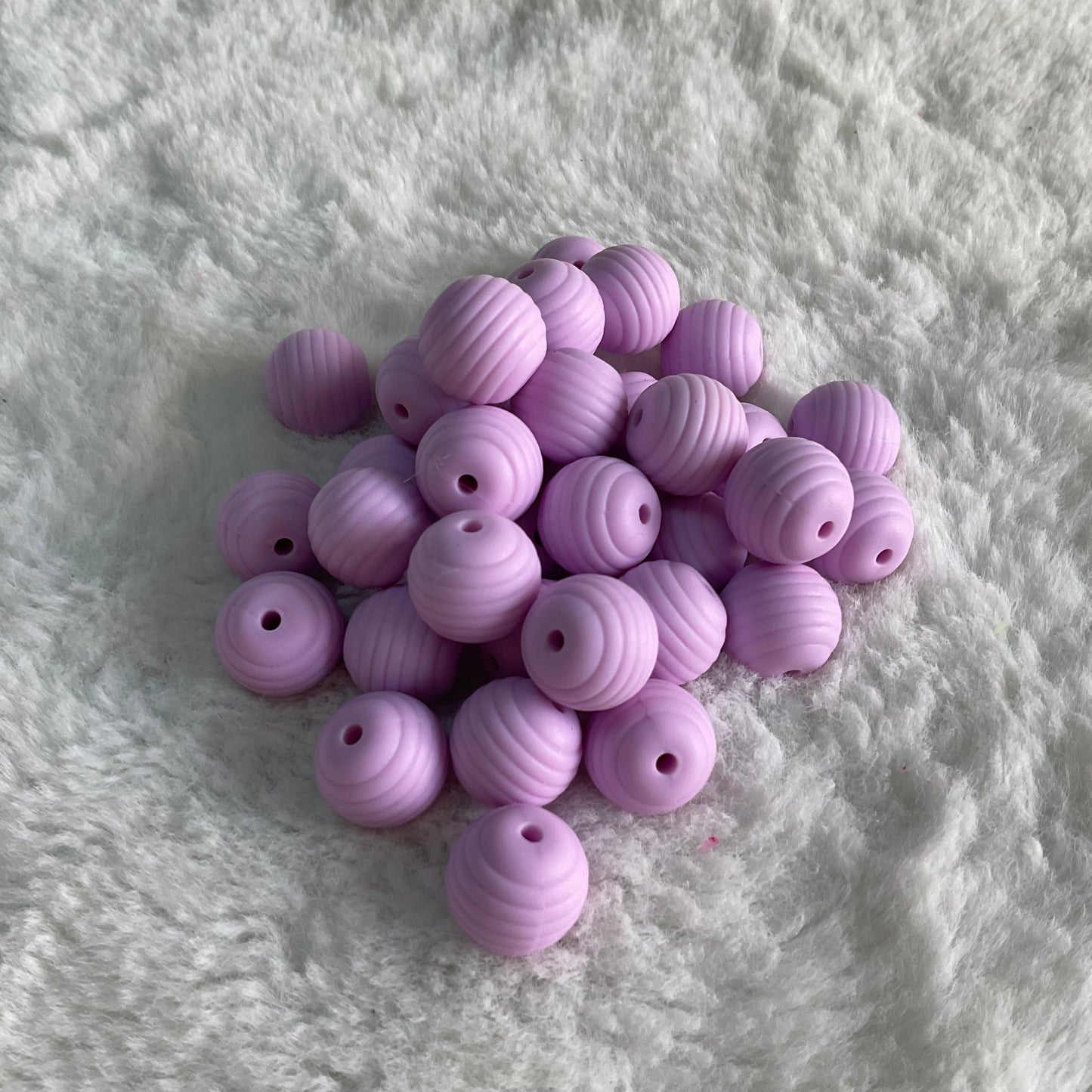Foxglove Purple Honeycomb 15mm Silicone Bead