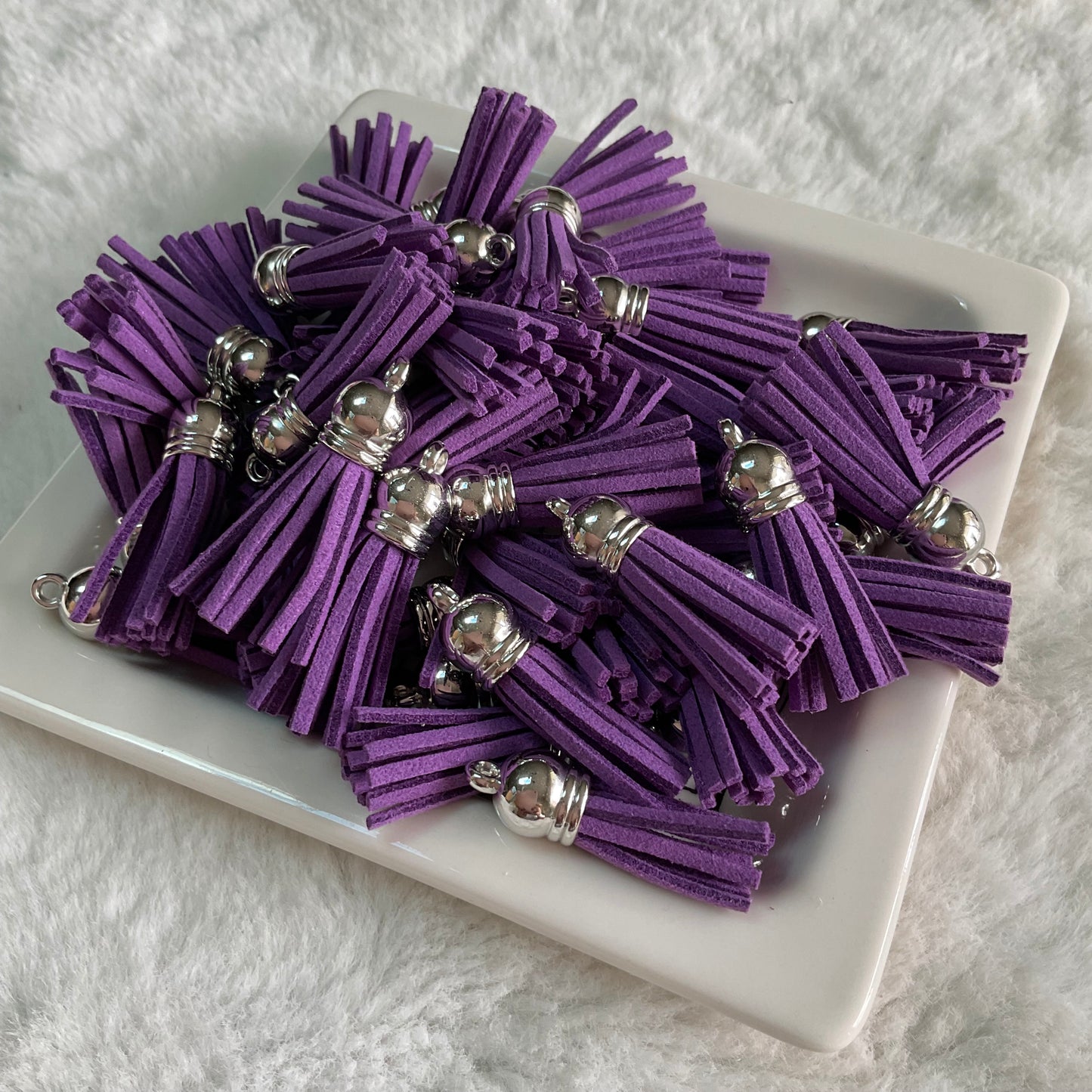 Plum Mini Tassels (Set of 5)