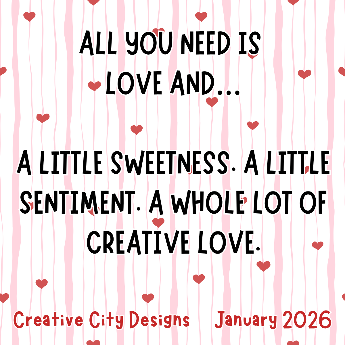 Love and… January 2026 Creative Crate! Separate from Subscription- Not the Subscription Listing!!
