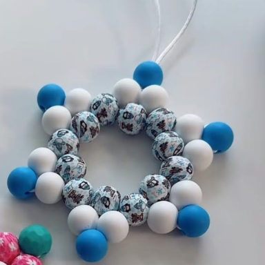 Custom 6 Point Star Silicone beaded item