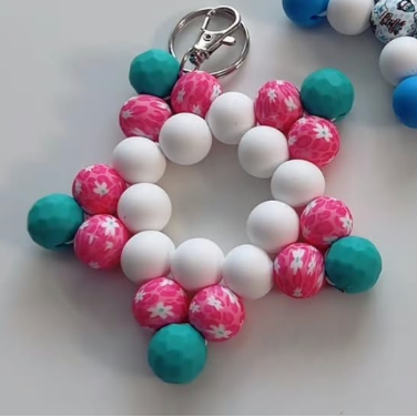 Custom 5 Point Star Silicone beaded item