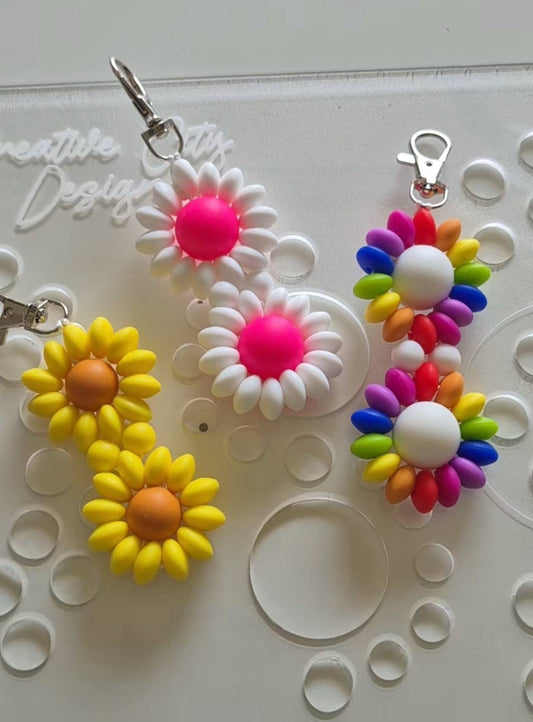 Custom Silicone DOUBLE Flower Keychain- Live Creation Event!