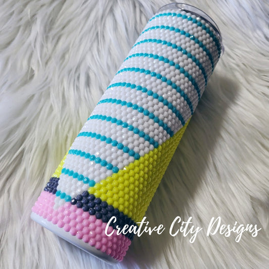 Classroom Magic 20oz Stainless Steel Tumbler with Jelly Rhinestones