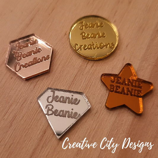 Custom Mirrored Acrylic Tumbler Tags