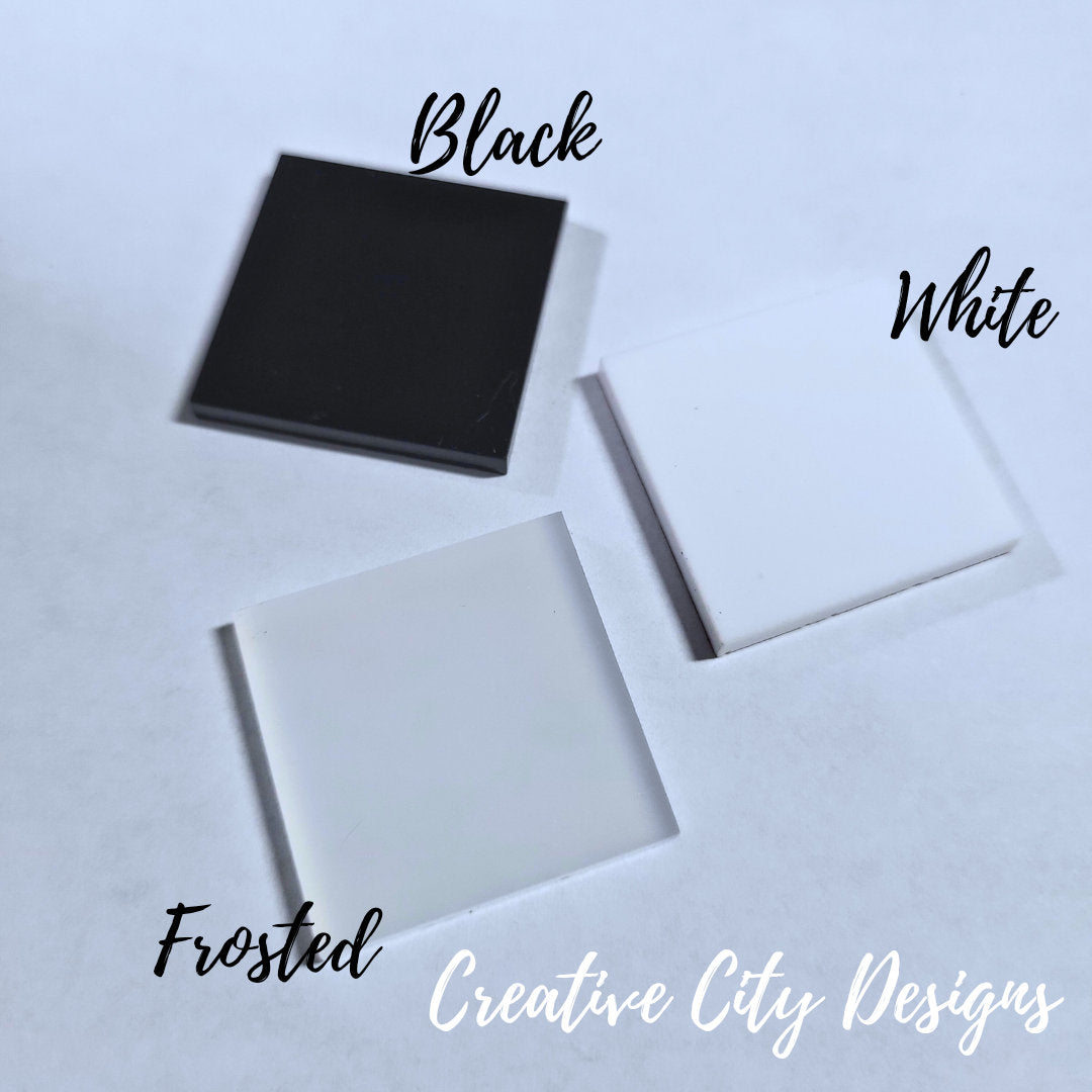 Custom Logo Acrylic Market Sign - Stand Not Included.