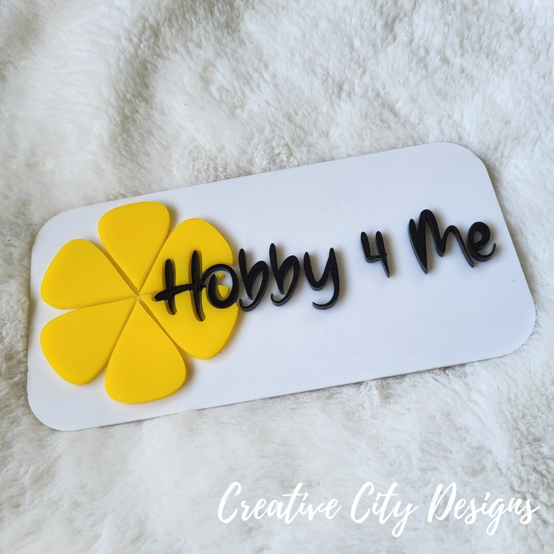 Custom Logo Acrylic Market Sign - Stand Not Included.