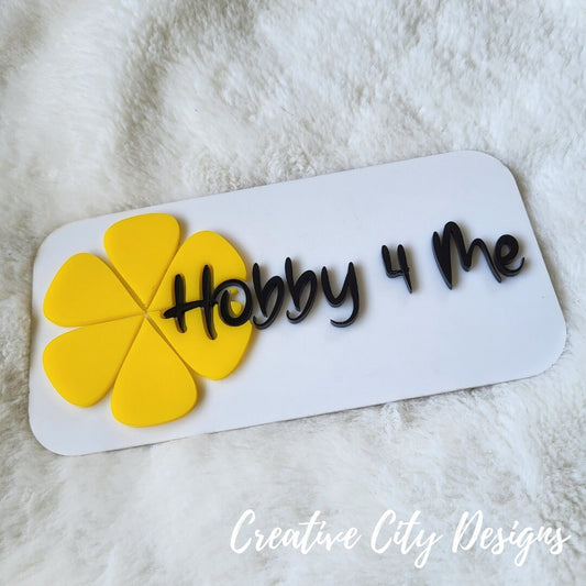 Custom Logo Acrylic Market Sign - Stand Not Included.