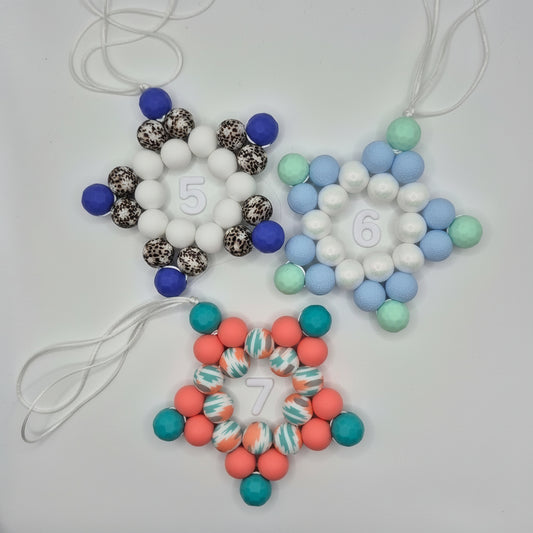 Star Silicone beaded item - ready to ship