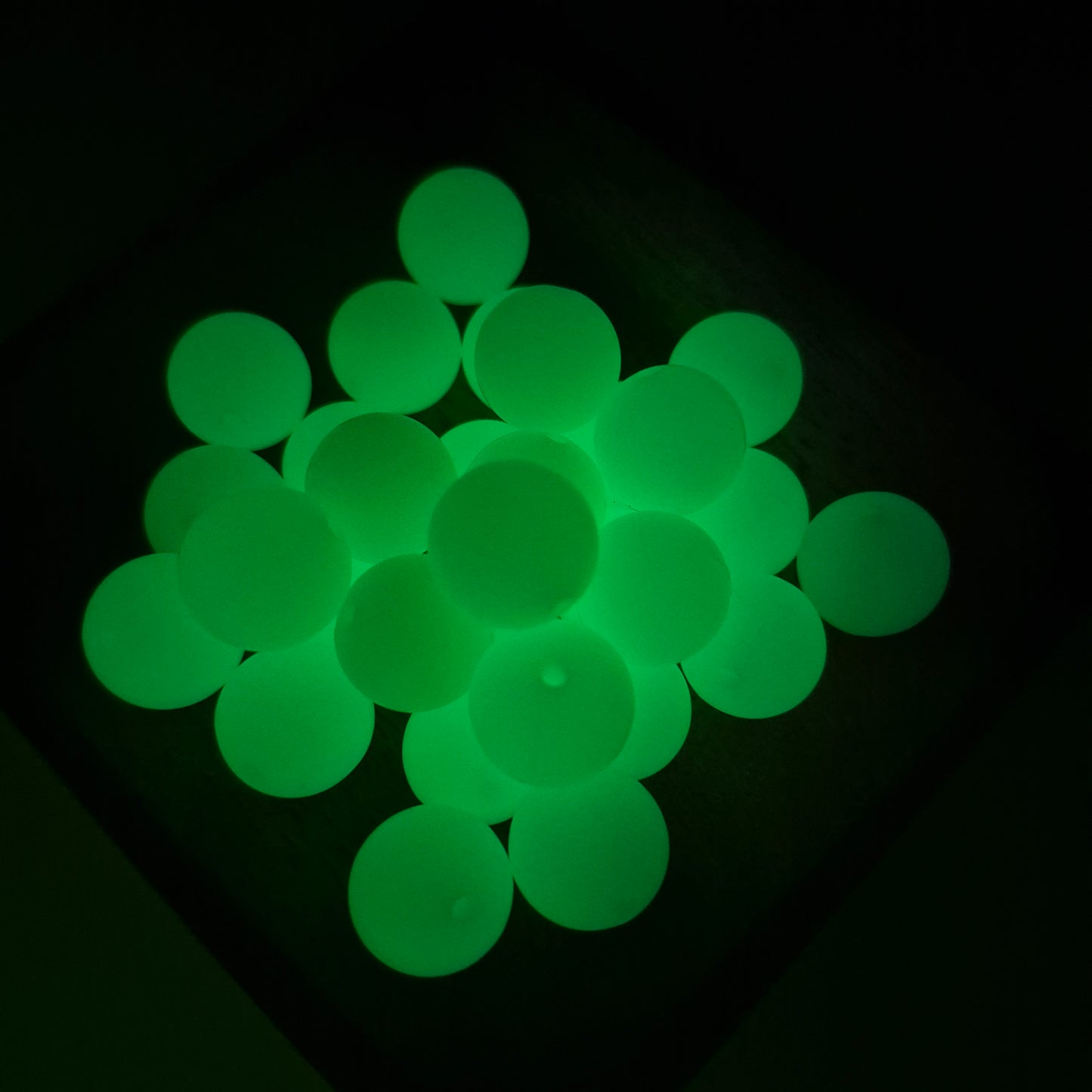 Glow Worm Radiance 15mm Glow Silicone Beads
