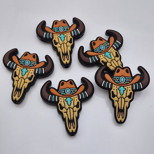 Bull Skull with Hat - Focal