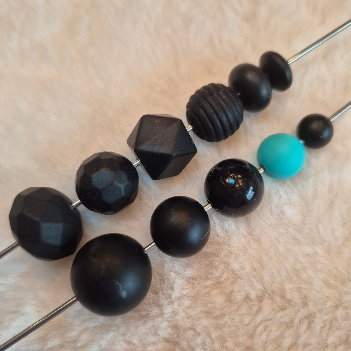 Teal 12mm Solid Silicone Beads