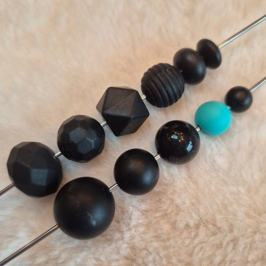 Teal 12mm Solid Silicone Beads