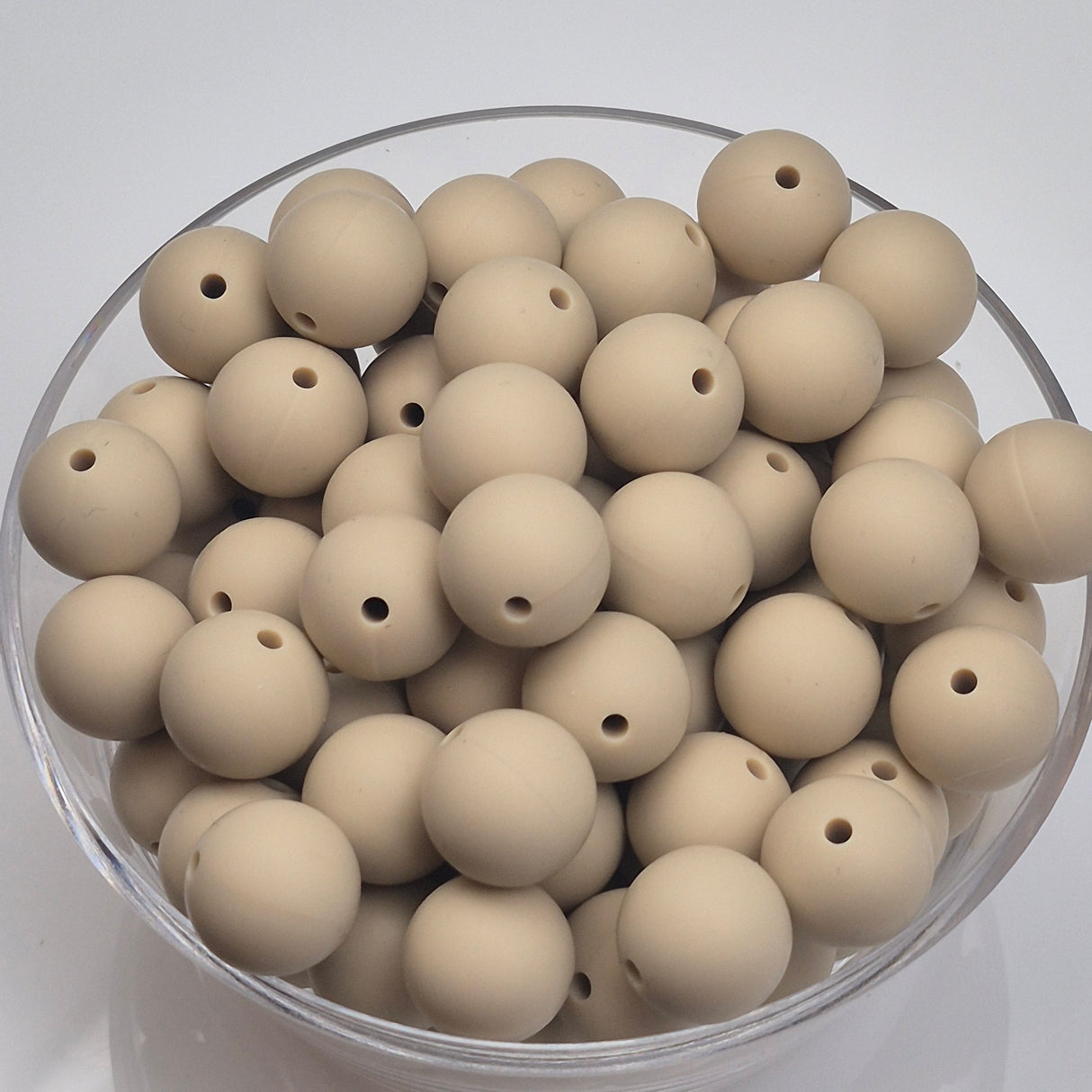 Cement 15mm Solid Silicone Beads