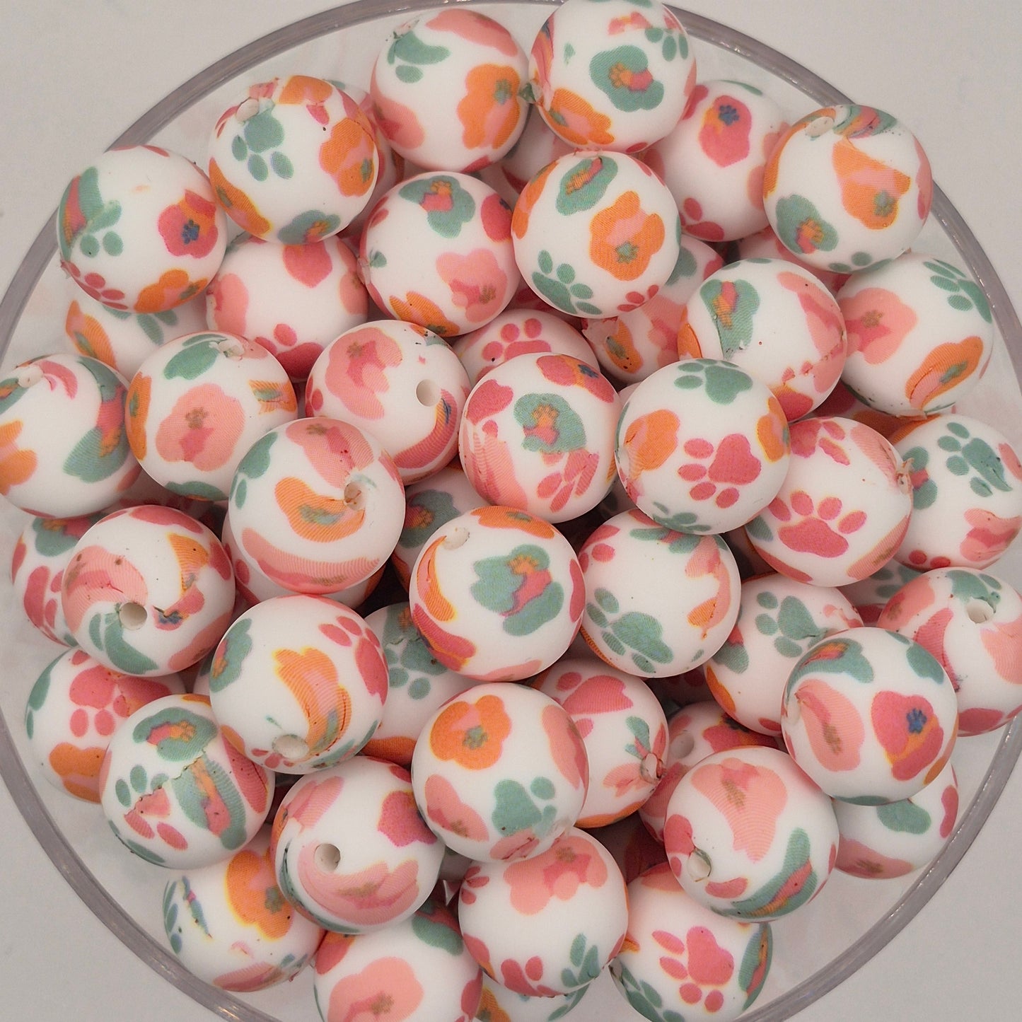 Paw-rade 15mm Silicone Bead