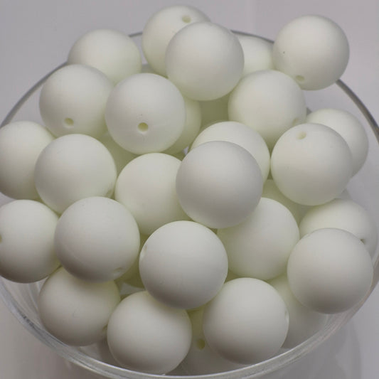 Marshmallow Radiance 19mm Glow Silicone Beads