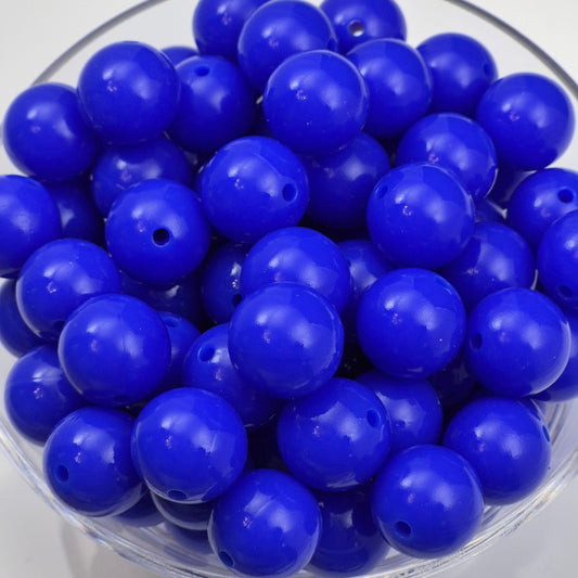 Royal Blue Liquid 15mm Solid Silicone Beads