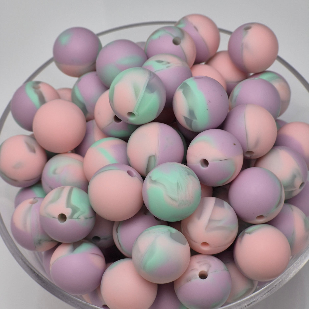 Unicorn Candy 15mm Pattern Silicone Bead