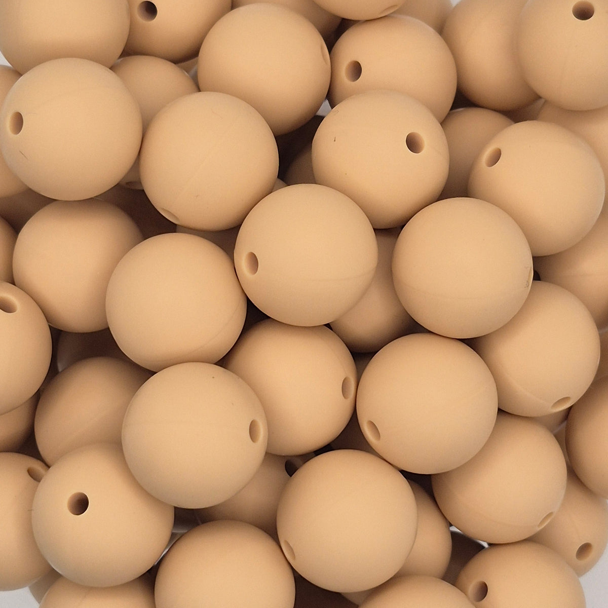 Hummus 15mm Solid Silicone Beads