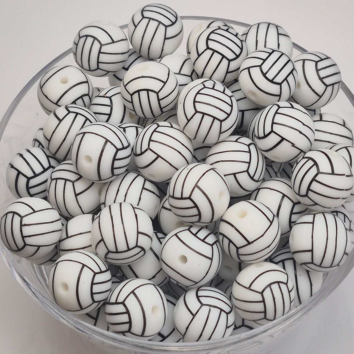 Volleyball 15mm Silicone Bead