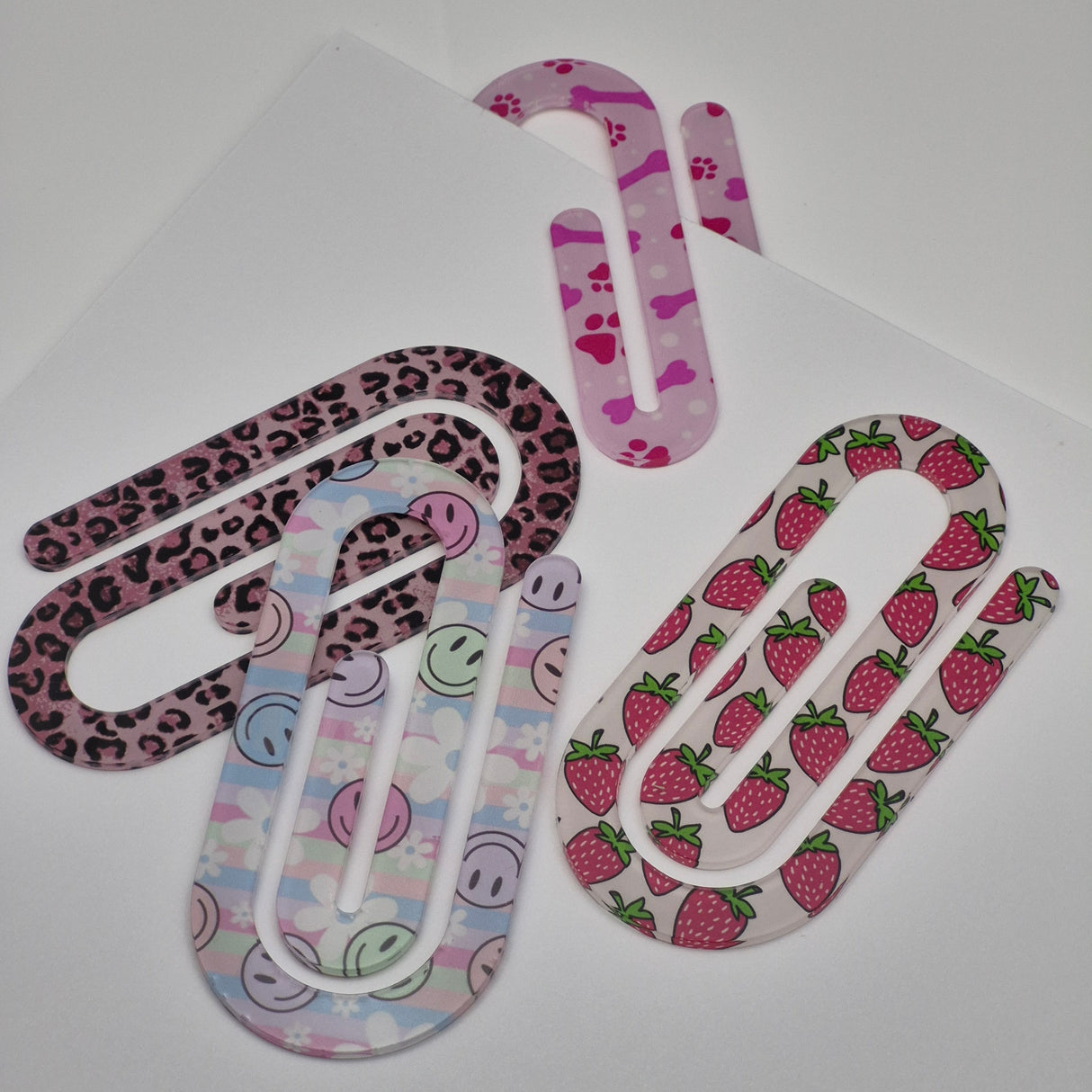 Printed Large Paper Clip Acrylic Bookmark