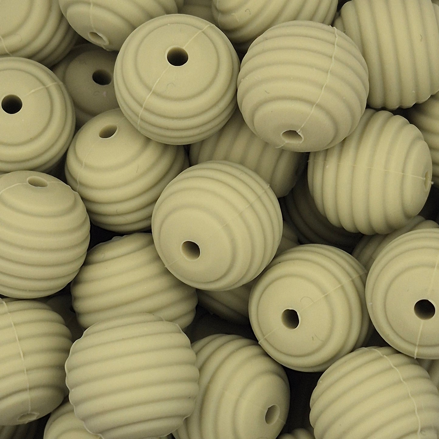 Sage Honeycomb 15mm Silicone Bead