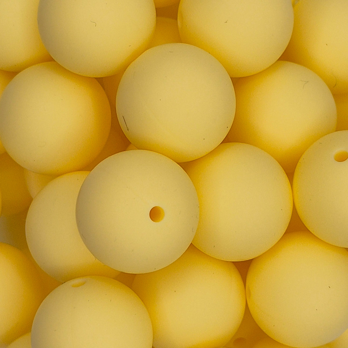 Custard 19mm Solid Silicone Bead