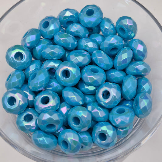 Blue Opal - Acrylic Faceted Abacus