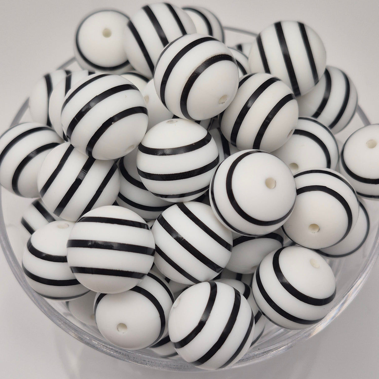 Luna's Lines 19mm Print Silicone Bead